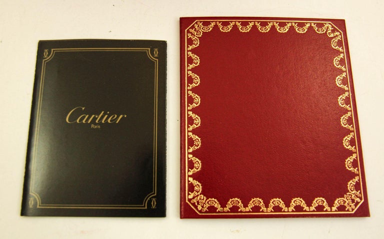 Cartier Paris Accordion Clock with Date and White Roman Numeral