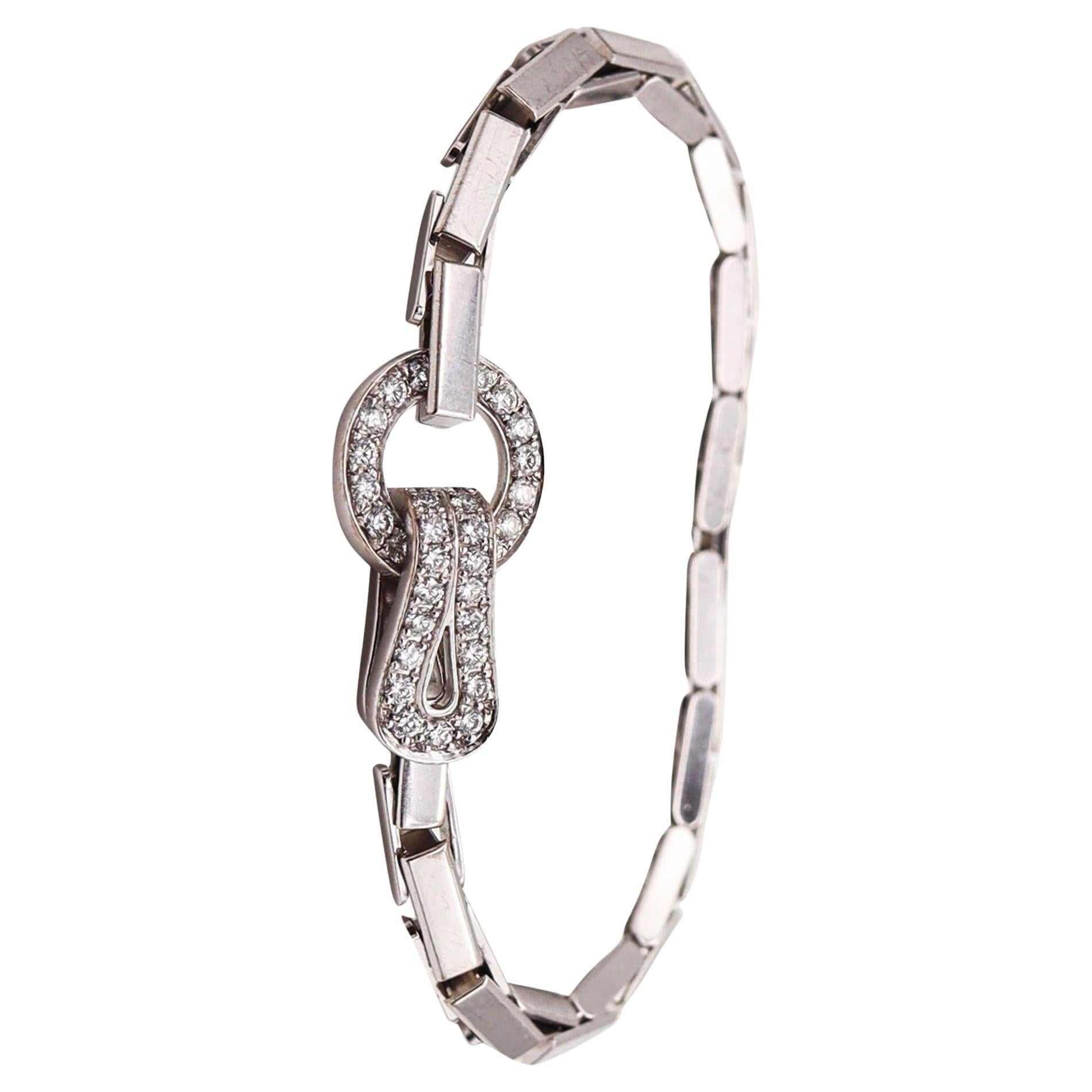 CARTIER Paris Agraph Schnalle Armband in 18Kt Gold mit 1,75 Cwt in VVS Diamanten im Angebot