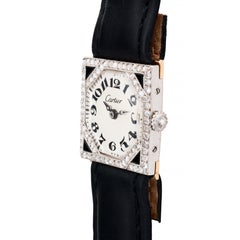 Cartier, Orologio da polso in platino con diamanti e onice Art Deco 1920 di Parigi