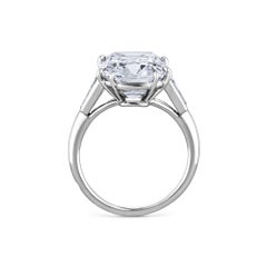 Cartier Paris Art Deco 7.17 Carat Cushion Cut Diamond Platinum Engagement Ring