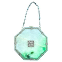 Cartier Paris Vanity Case Art Déco en jade et diamants pour femme