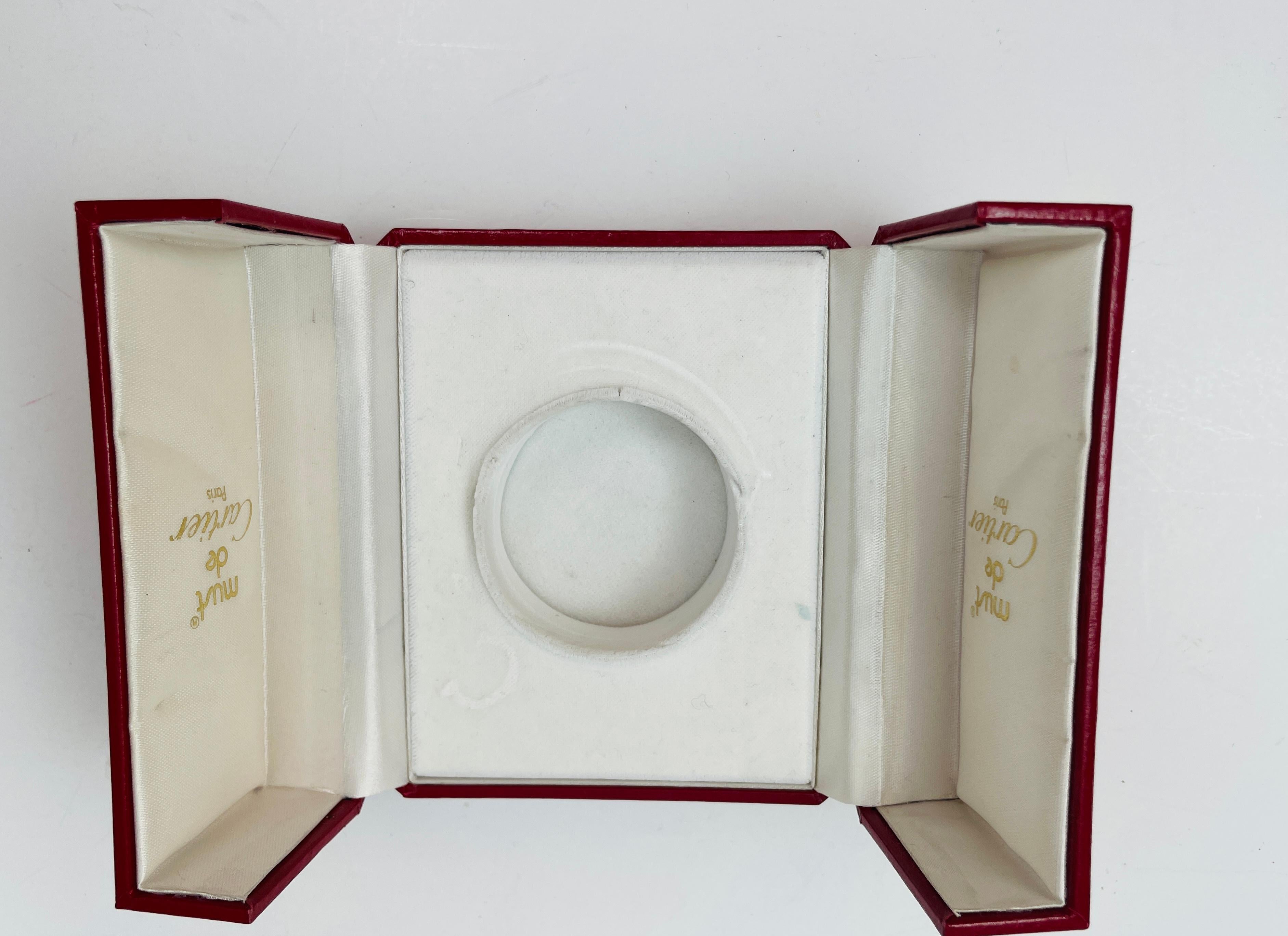 Cartier Paris Art Deco Travel Desk Clock 24-Karat Gold-Plated For Sale 8