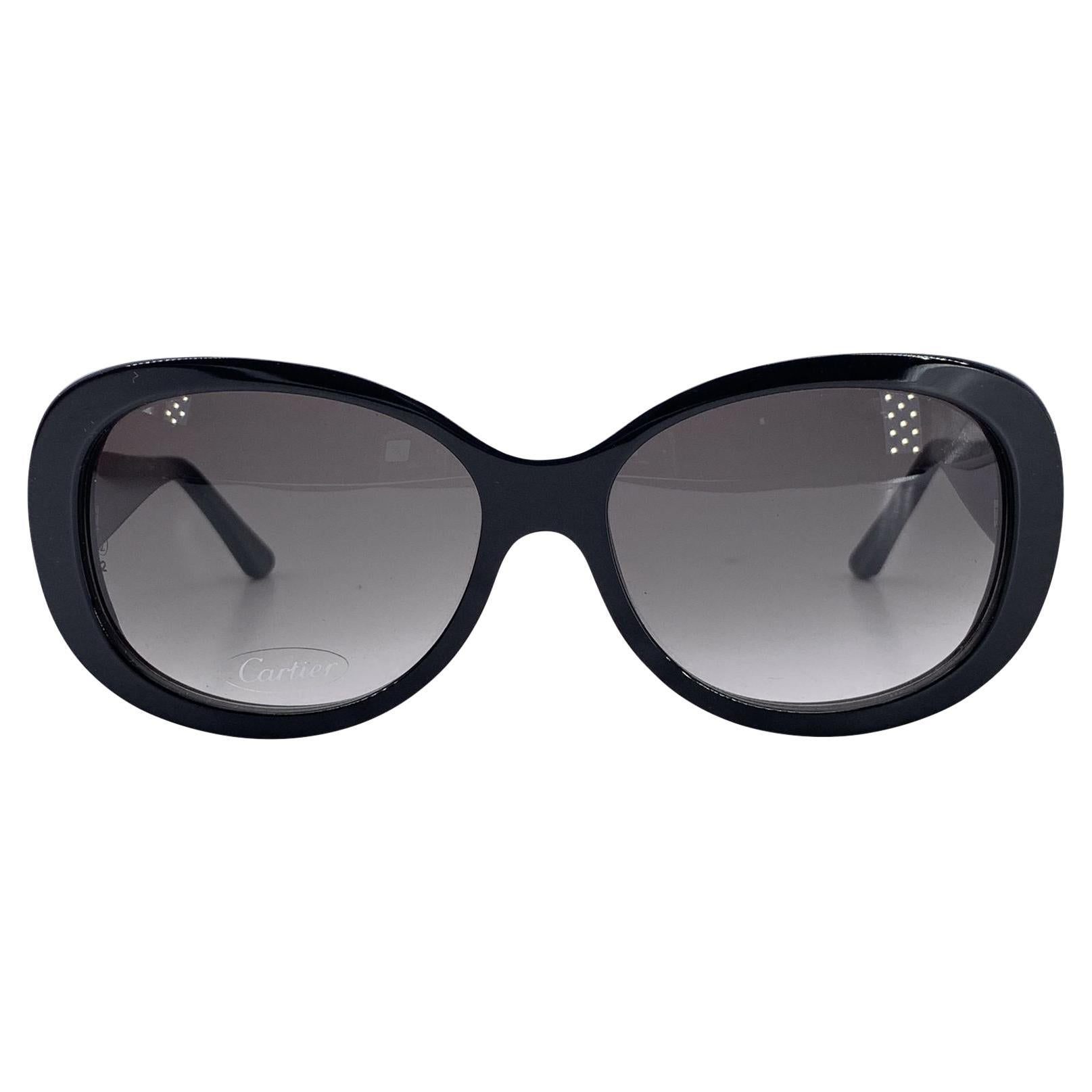 Occhiali da sole Cartier Paris Black Butterfly Mod. 5656301 58/15 140 mm in vendita