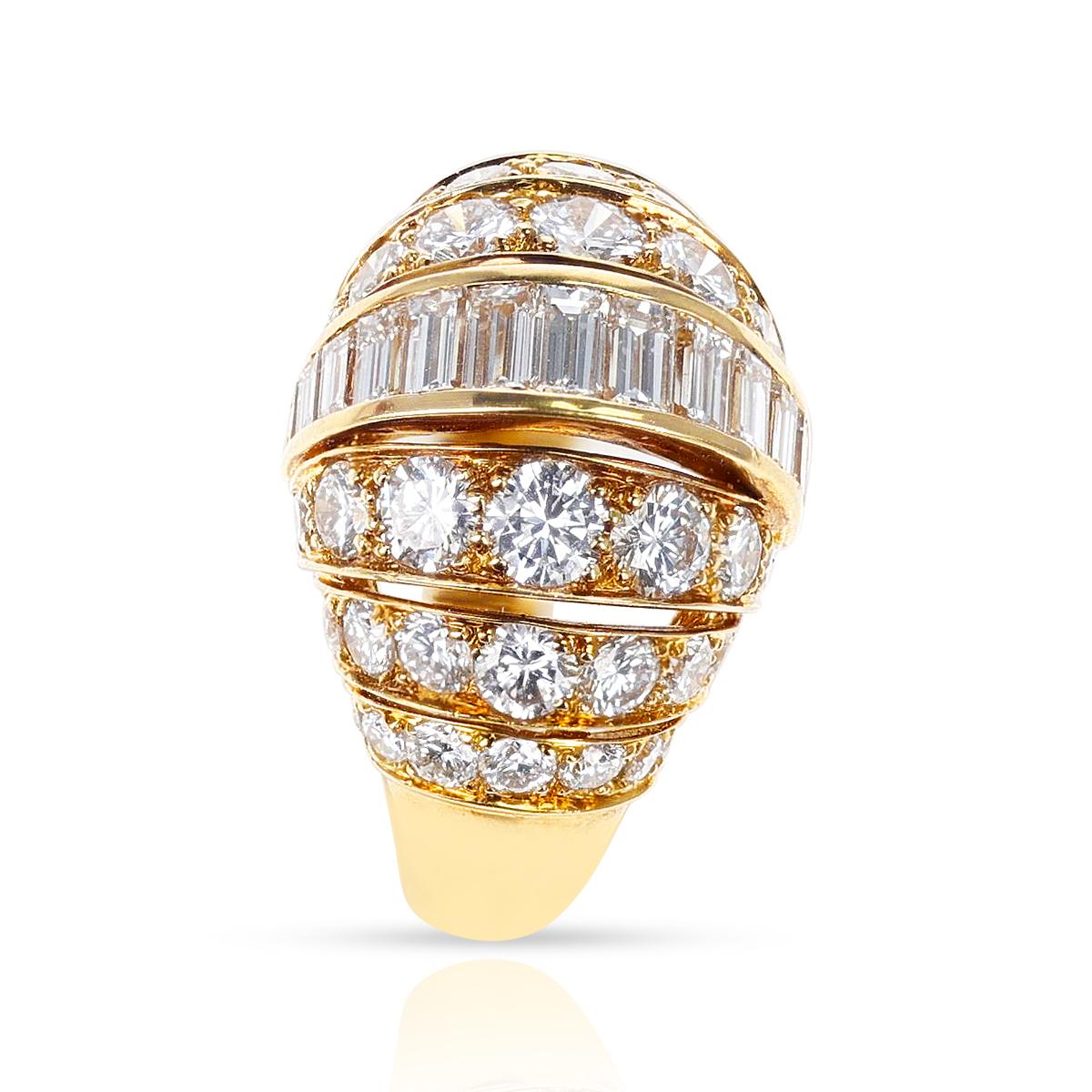 Taille ronde Bague bombée Cartier Paris, 18 carats en vente