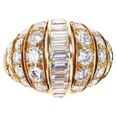 Vintage Cartier Paris Bombe Diamond Ring, 18k