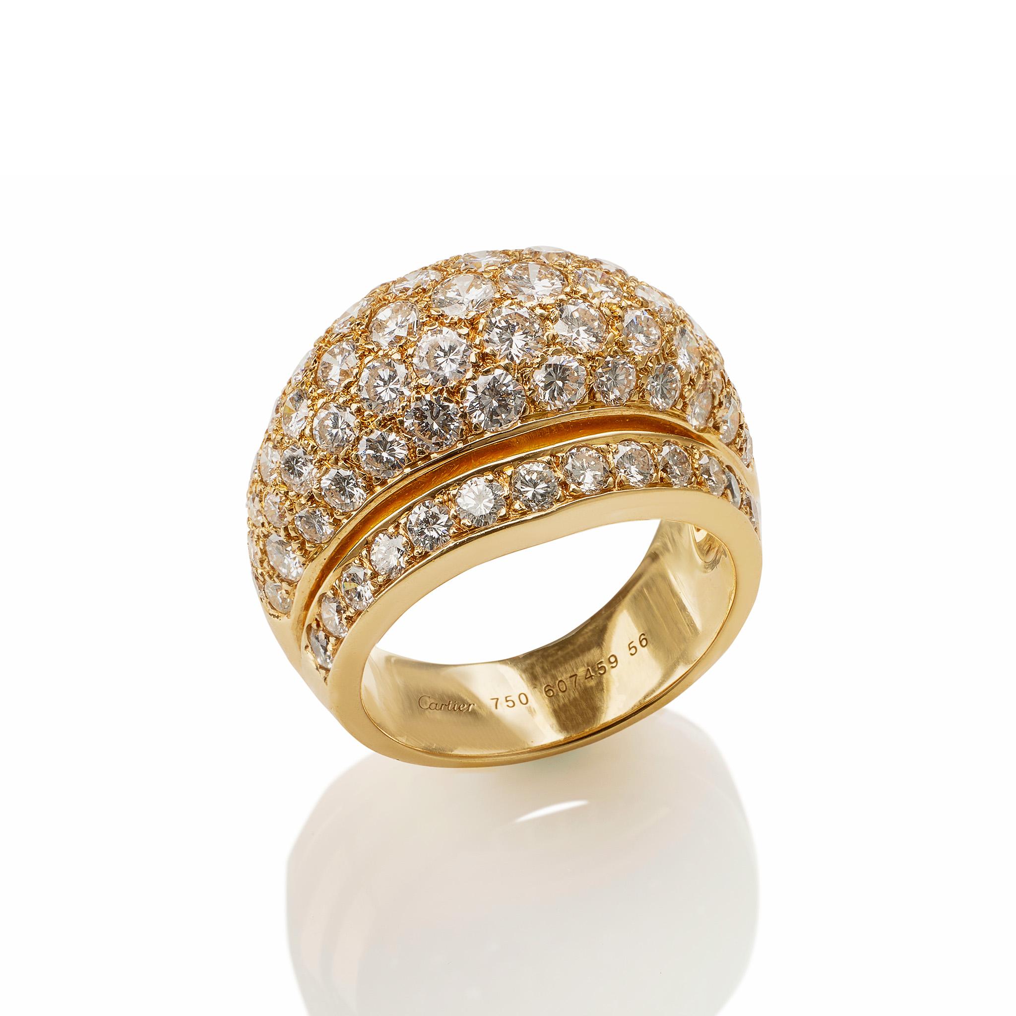 Cartier Paris Bombé Diamond Ring For Sale 4