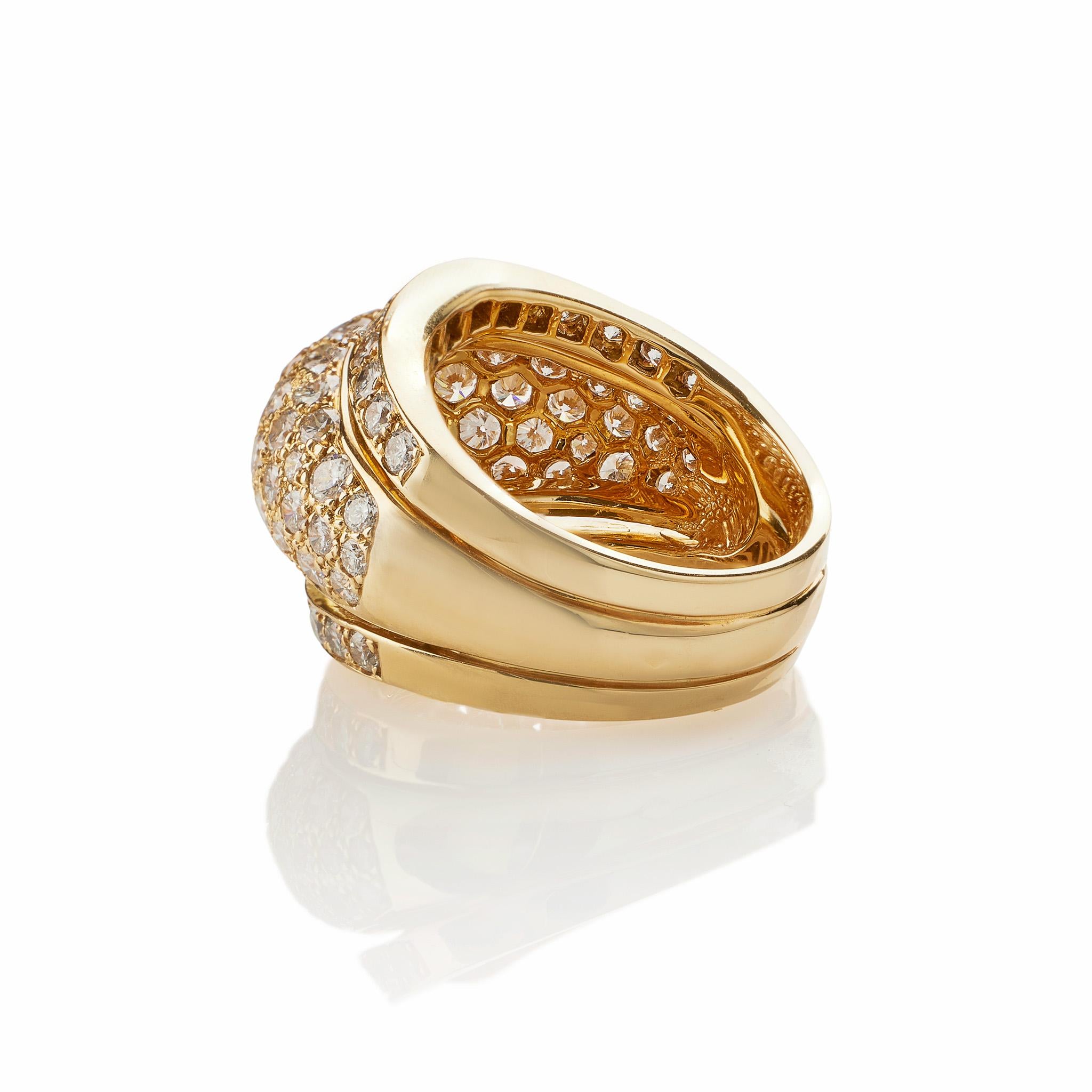 Cartier Paris Bombé Diamond Ring For Sale 1