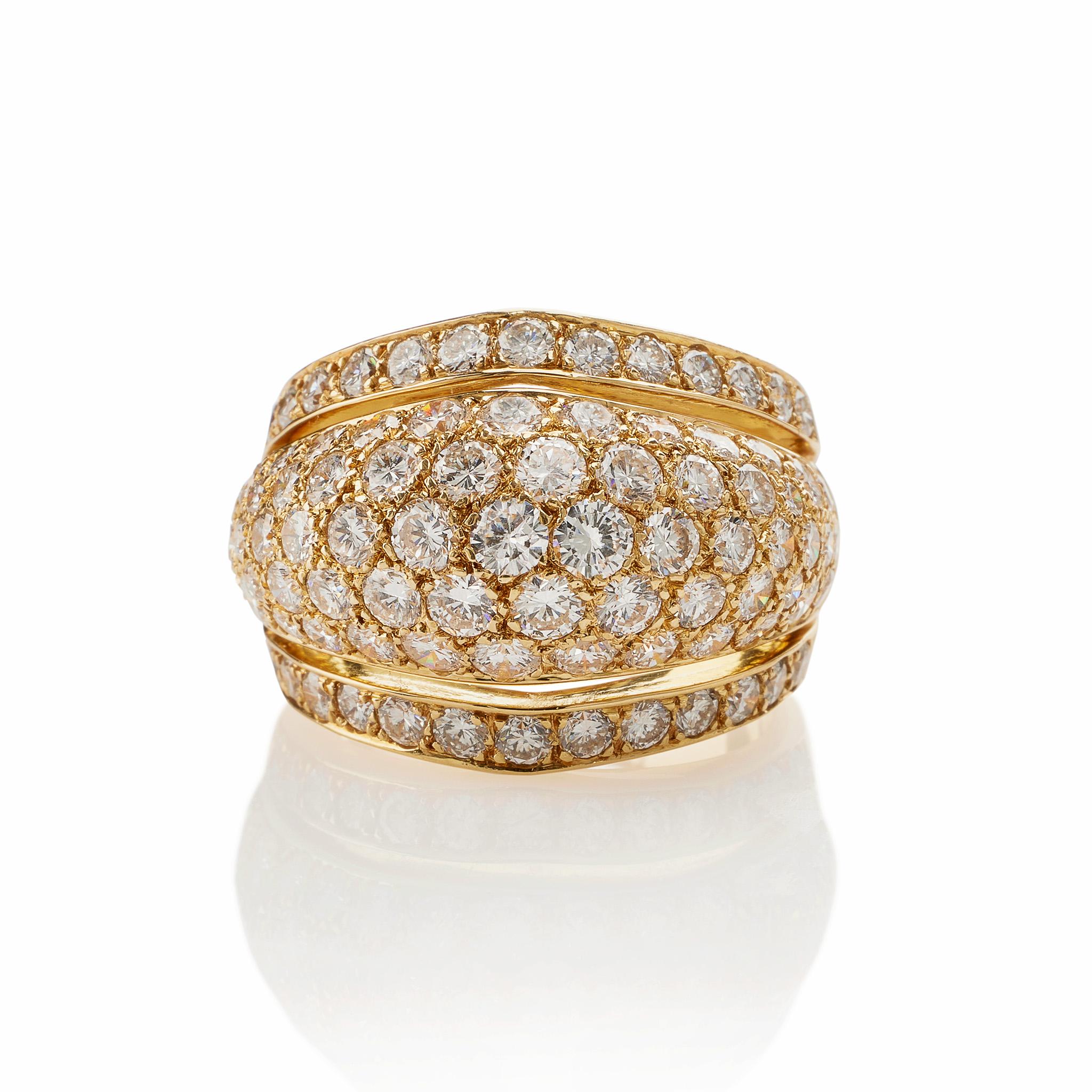 Cartier Paris Bombé Diamond Ring For Sale 3