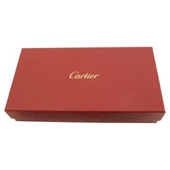 Cartier Paris Burgunderfarbenes Kalbsleder-Gepäcketikett