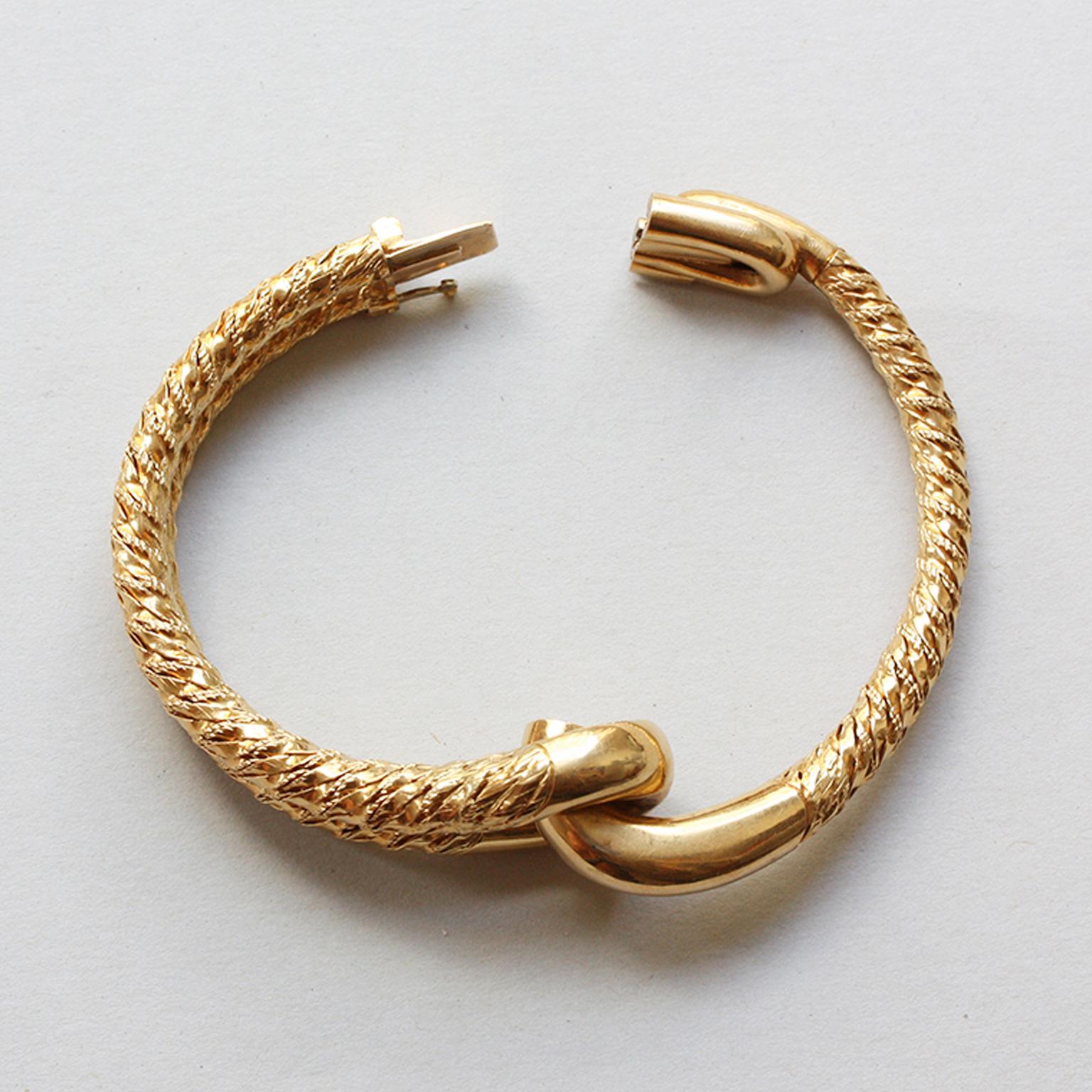 Cartier Paris by Georges Lenfant Gold Knot Bracelet and Ring In Excellent Condition In Amsterdam, NL