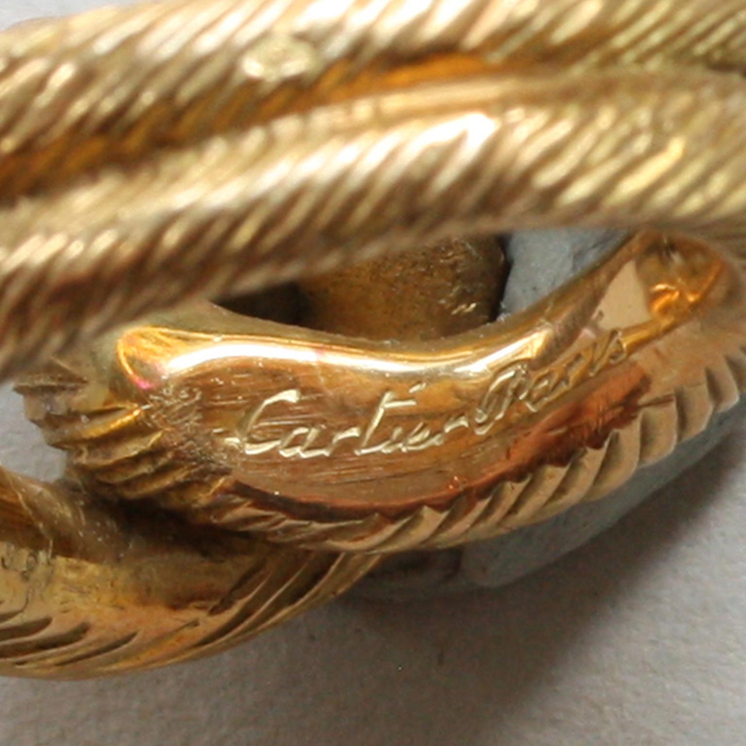 Cartier Paris by Georges Lenfant Gold Knot Bracelet and Ring 1