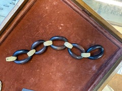 CARTIER PARIS by Pery Et Fils 18k YG & Wood Bracelet Vintage 1970s