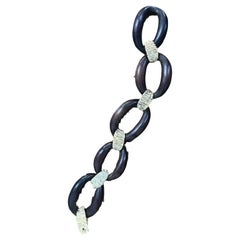 CARTIER PARIS by Pery Et Fils 18k YG & Wood Bracelet Vintage 1970s