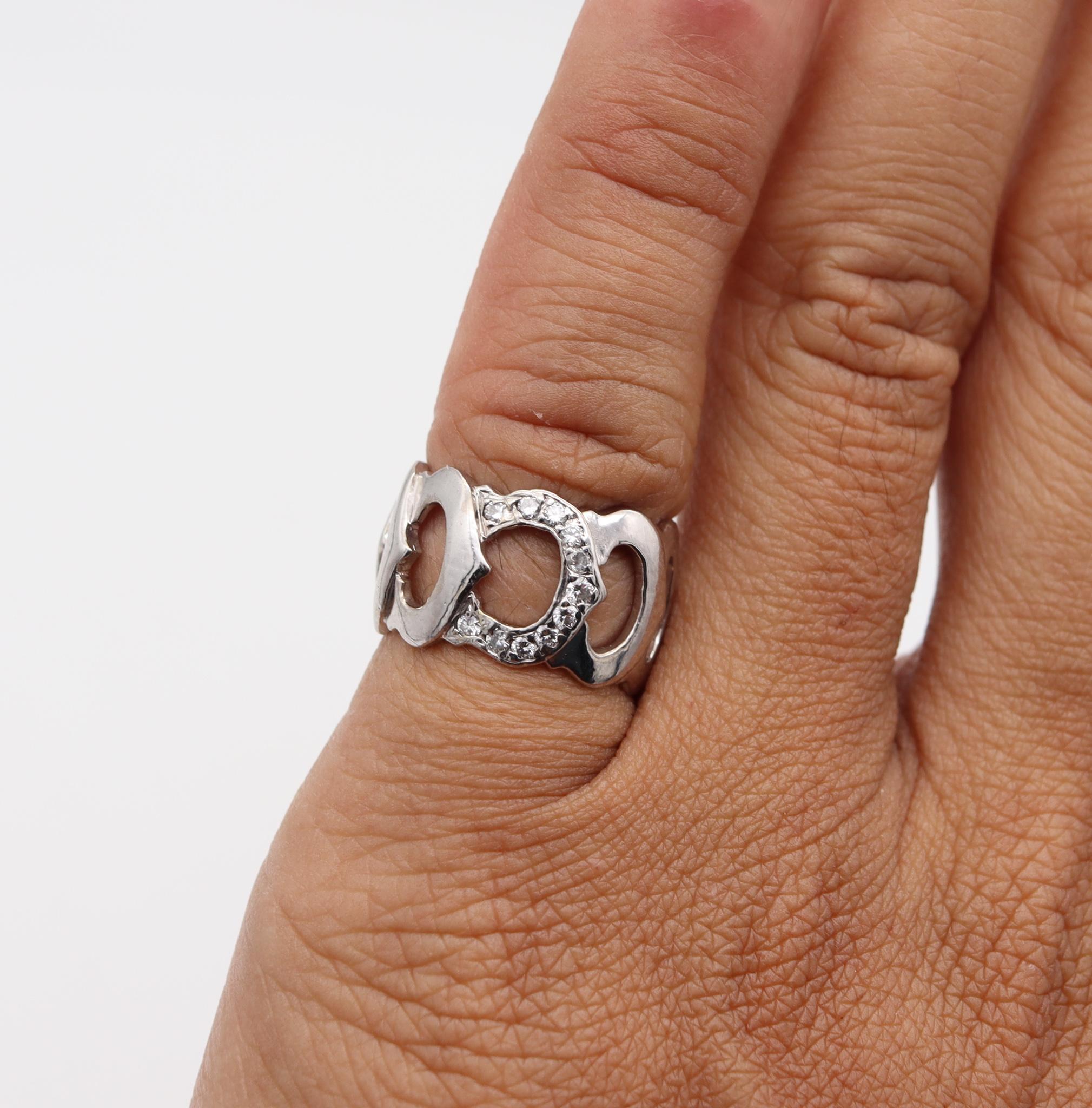 Contemporary Cartier Paris C De Cartier Eternity Band Ring 18Kt White Gold with VVS Diamonds
