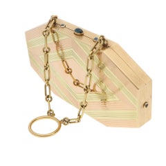 Cartier Paris c.1920's Art Deco Vanity Case In 18k Gold