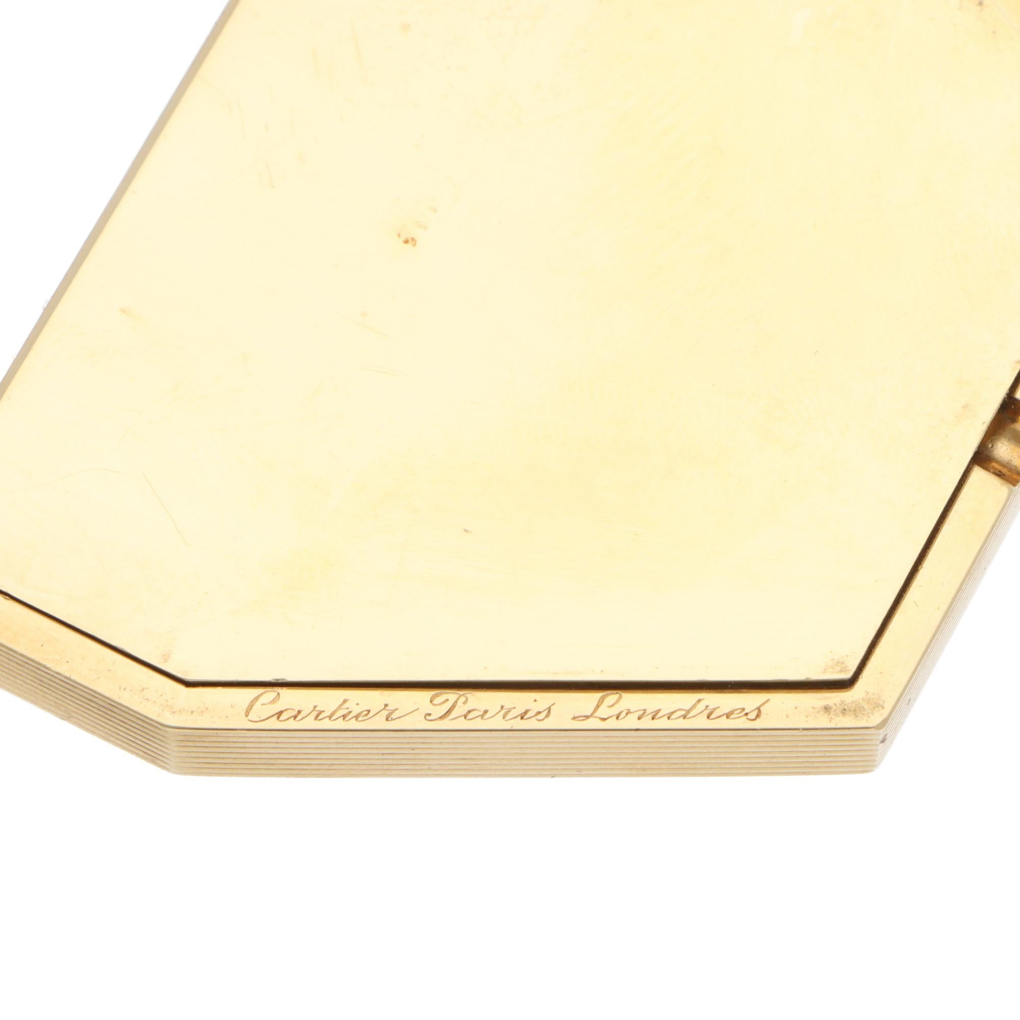 Cartier Paris Vanity Case Art Déco des années 1920 en or 18 carats Bon état - En vente à London, GB