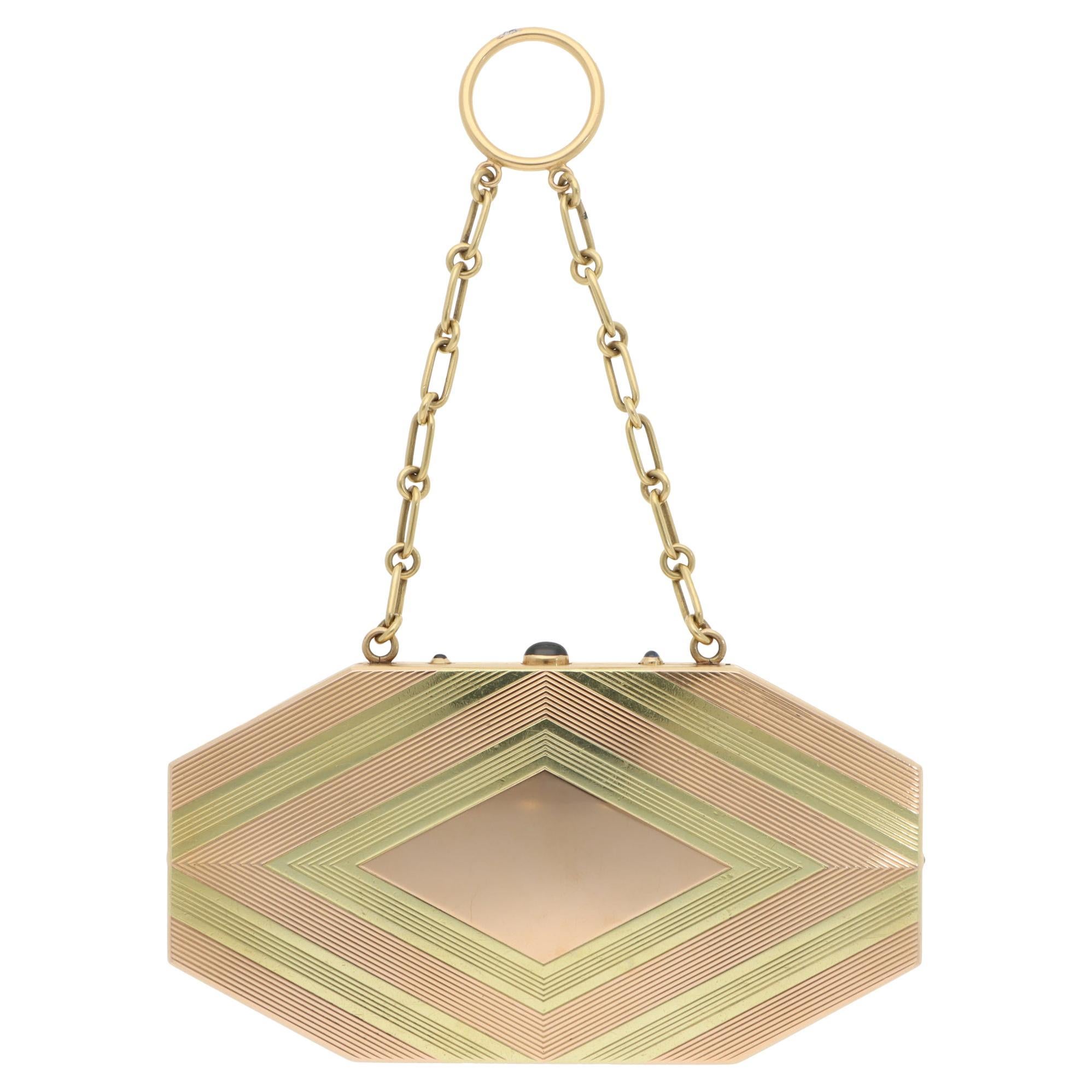 Neceser Art Déco Cartier París c.1920 en oro de 18 quilates