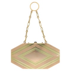 Cartier Paris c.1920's Art Deco Vanity Case In 18k Gold