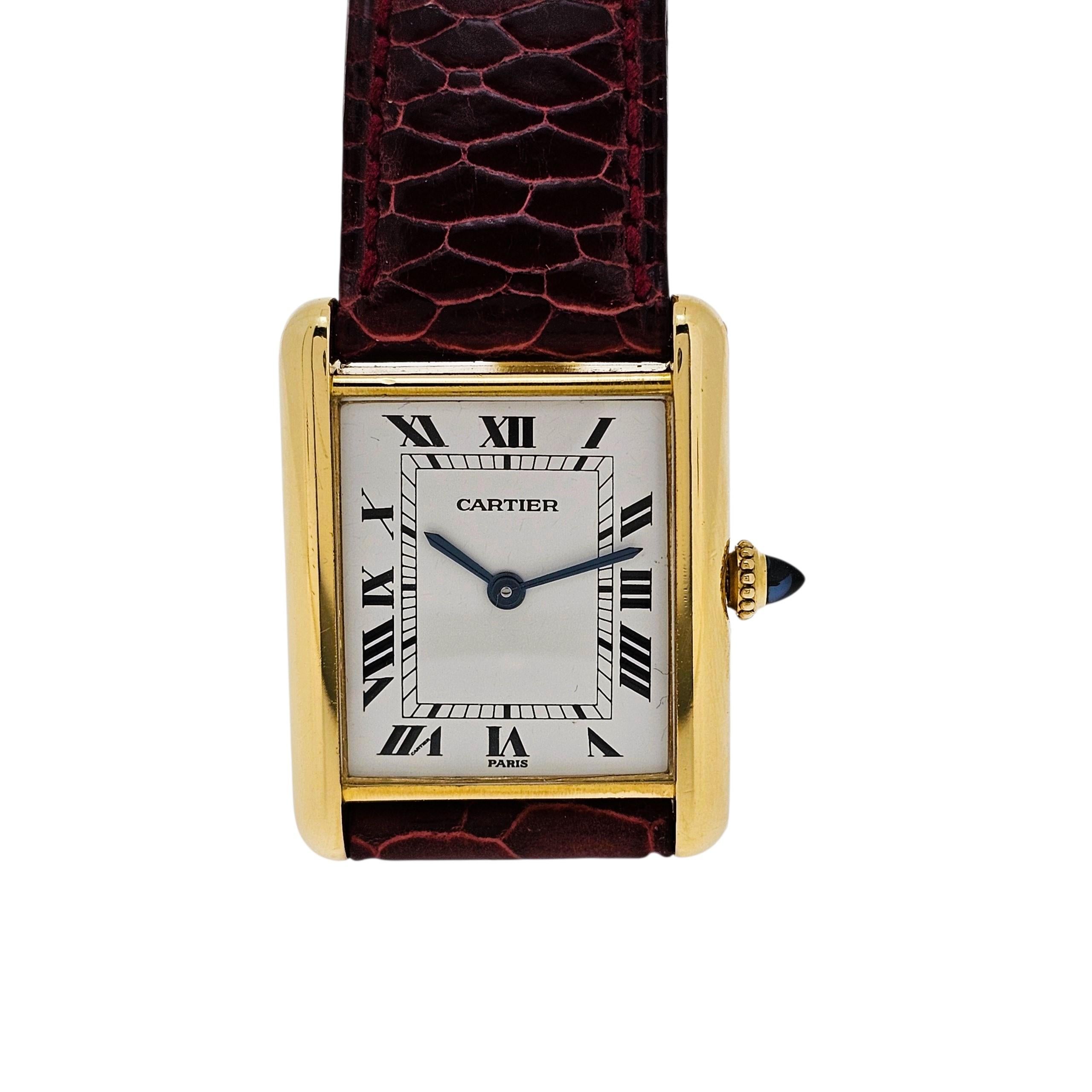 Cartier Paris Classic Tank LC GM Große Tankuhr ca. 1973-1978 (Art déco) im Angebot