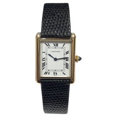 Cartier Paris Classic Mechanische Tank-Armbanduhr aus Gelbgold