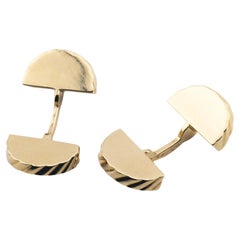 Cartier Paris Deco 18K Yellow Gold Fan Cufflinks