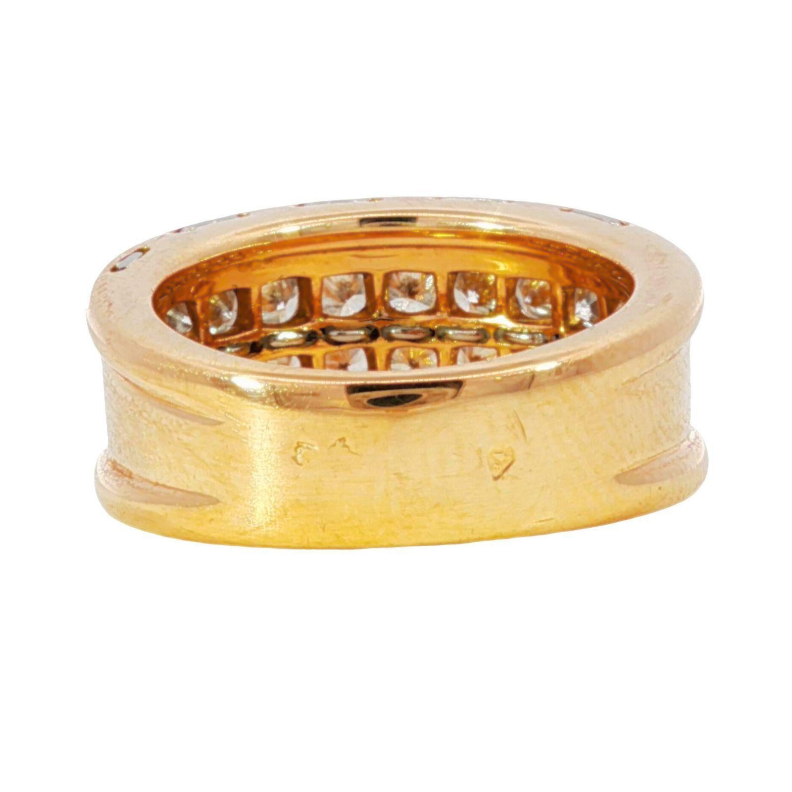 Anello a fascia con diamanti Cartier Paris in oro rosa 18 carati misura 6 in vendita 6