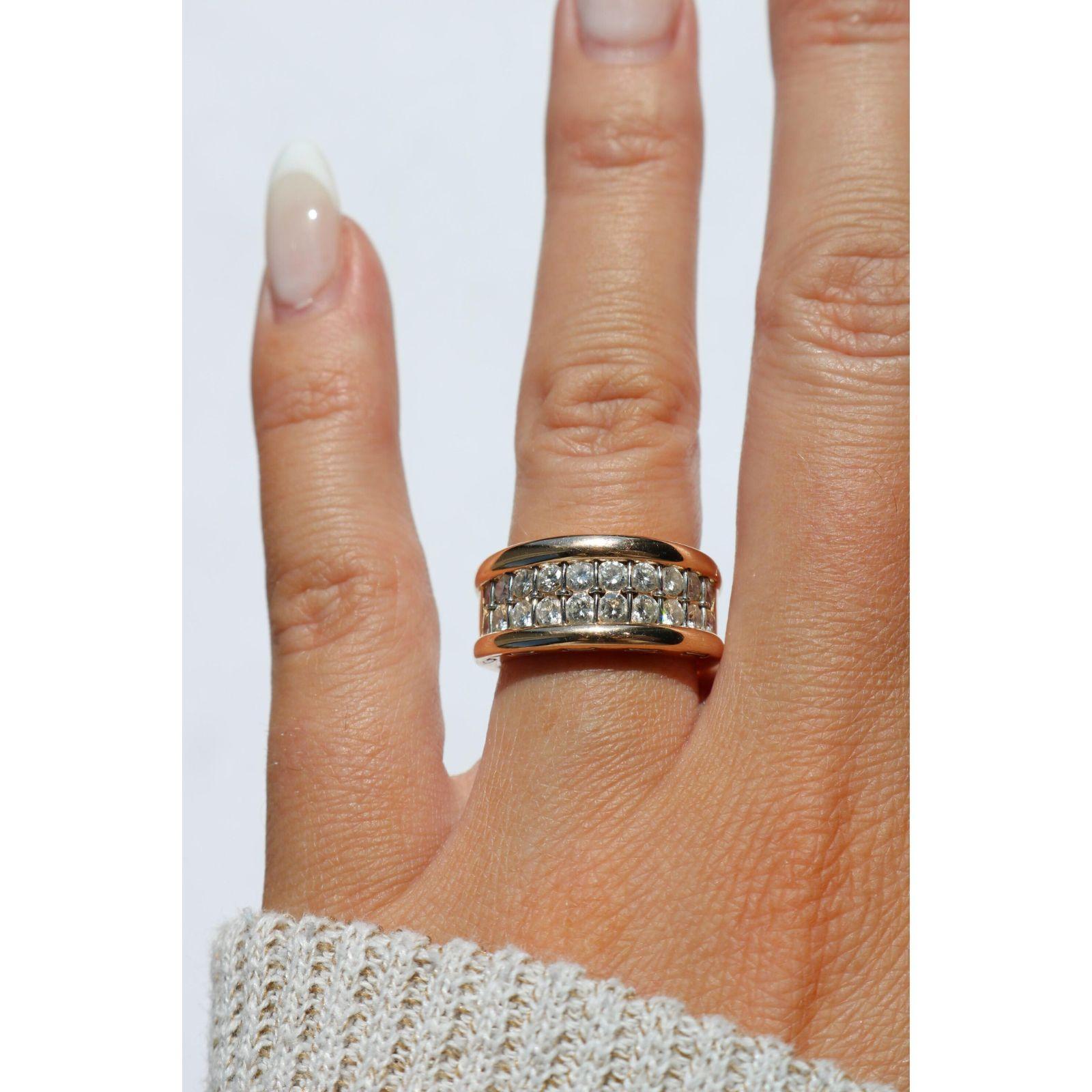 Anello a fascia con diamanti Cartier Paris in oro rosa 18 carati misura 6 in vendita 7