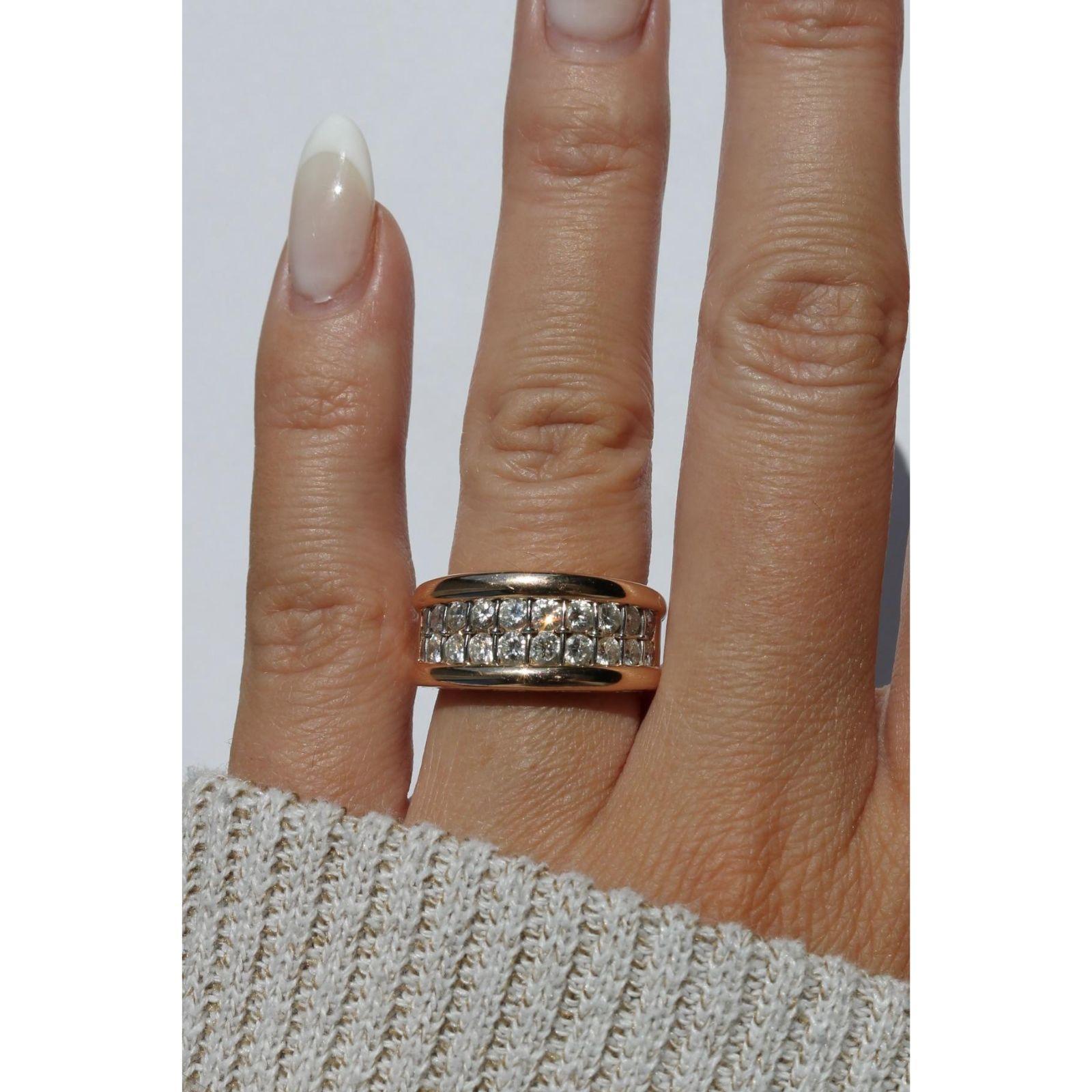 Anello a fascia con diamanti Cartier Paris in oro rosa 18 carati misura 6 in vendita 9