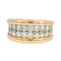 Cartier Paris Diamond Band Ring 18K Rose Gold Size 6