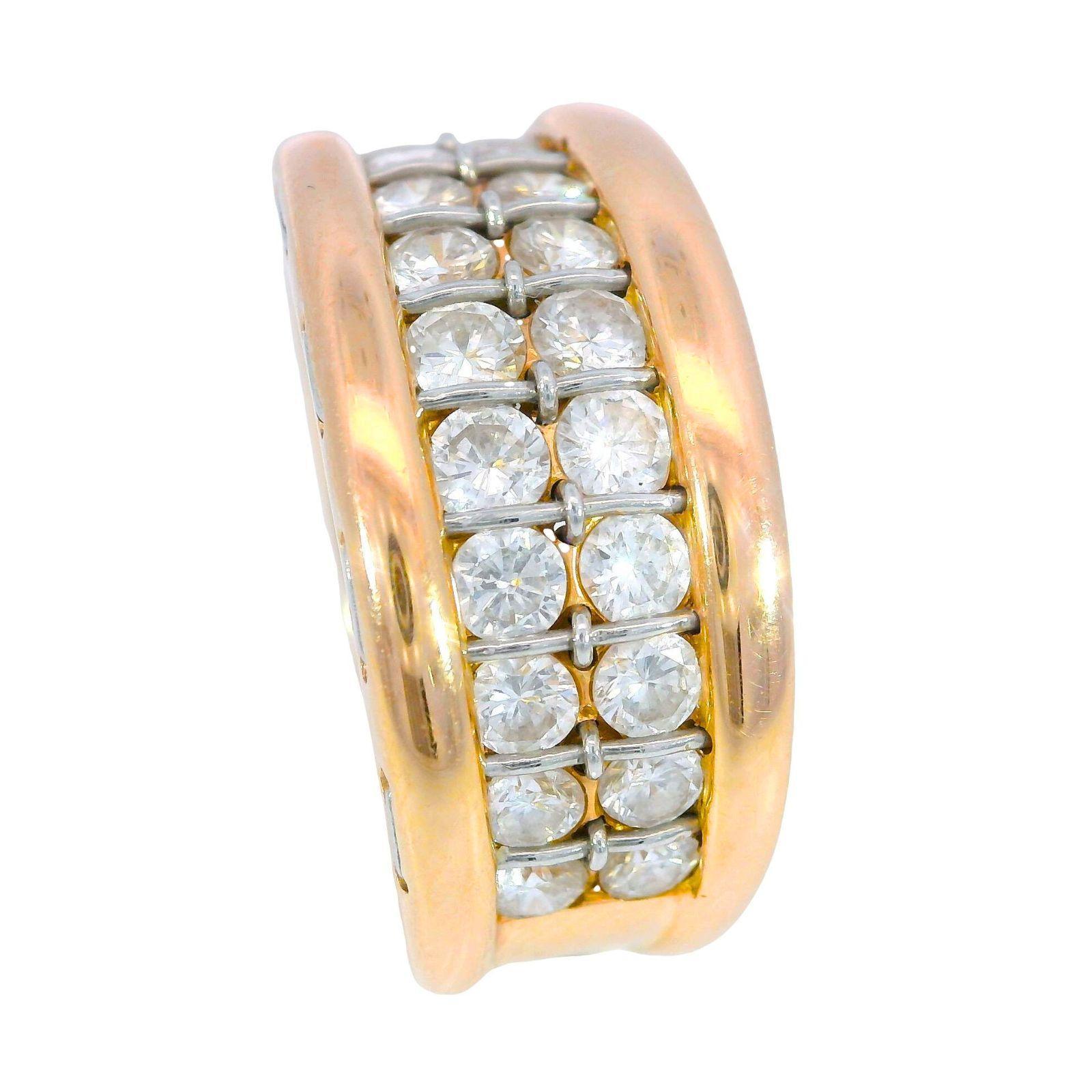 Donna Anello a fascia con diamanti Cartier Paris in oro rosa 18 carati misura 6 in vendita