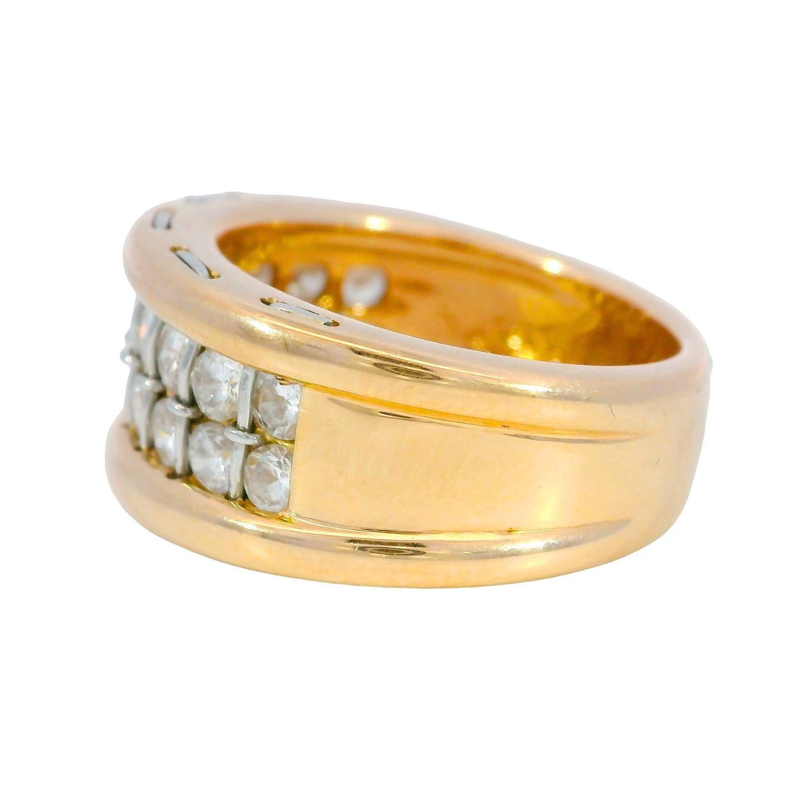 Anello a fascia con diamanti Cartier Paris in oro rosa 18 carati misura 6 in vendita 1