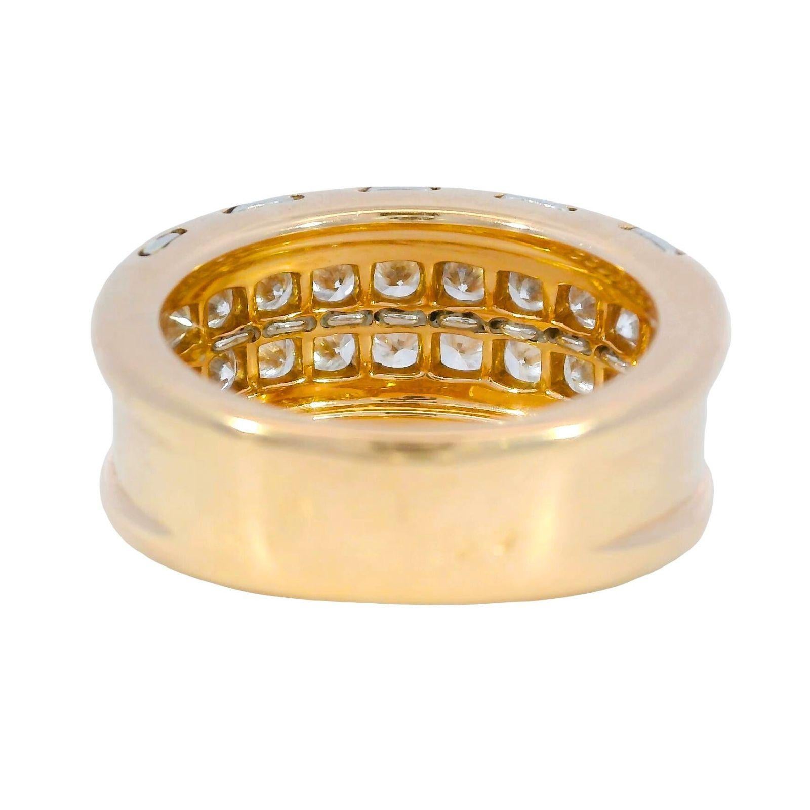 Anello a fascia con diamanti Cartier Paris in oro rosa 18 carati misura 6 in vendita 2