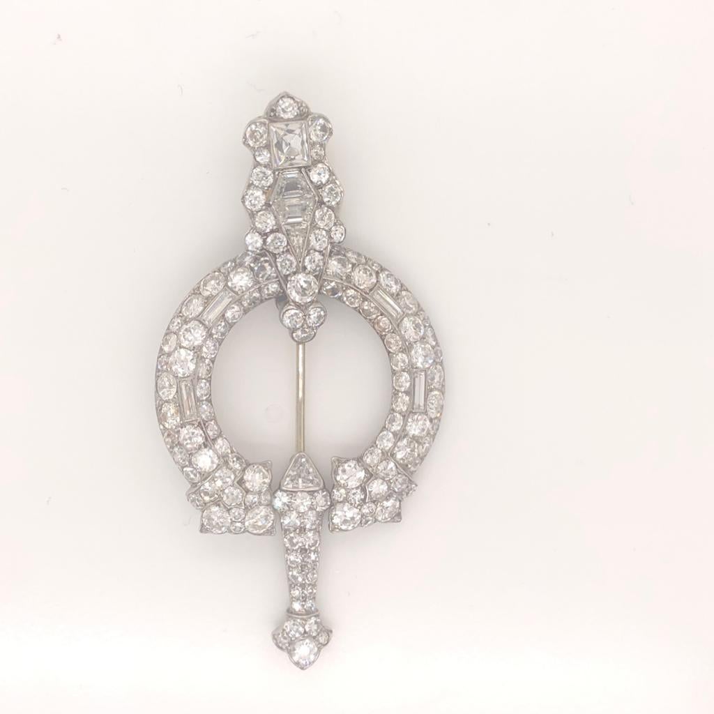 Cartier Paris Diamond Broshe circa 1890 Pin 8 Carat of Diamonds in Platinum  In Good Condition In Aventura, FL