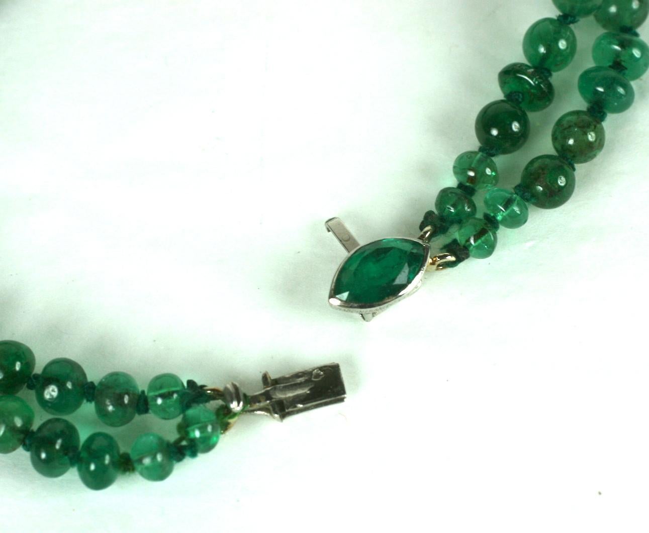 Cartier, Paris Diamond Clip and Emerald Bead Necklace For Sale 10