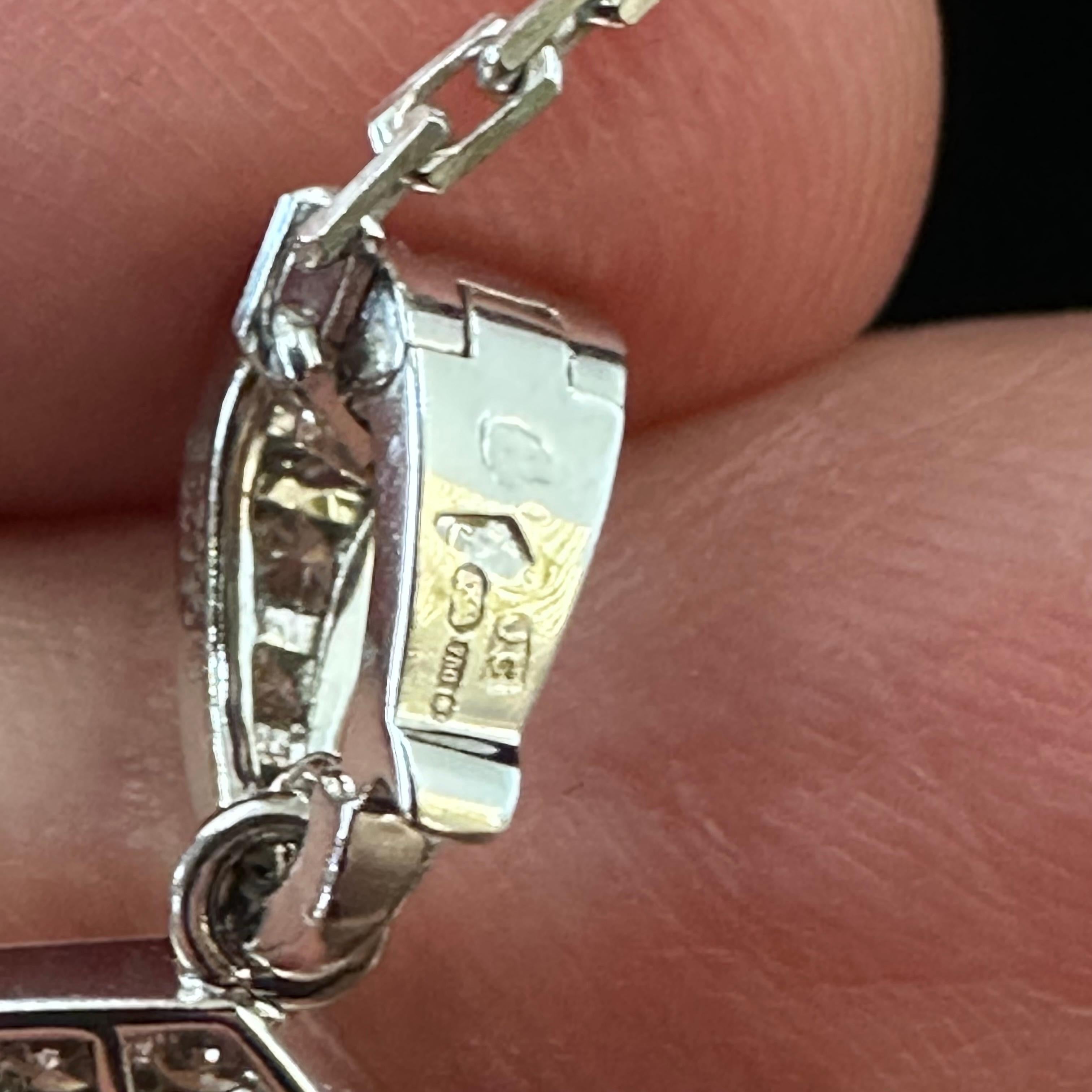 Brilliant Cut Cartier Paris Diamond Cross Pendant Neclklace  For Sale