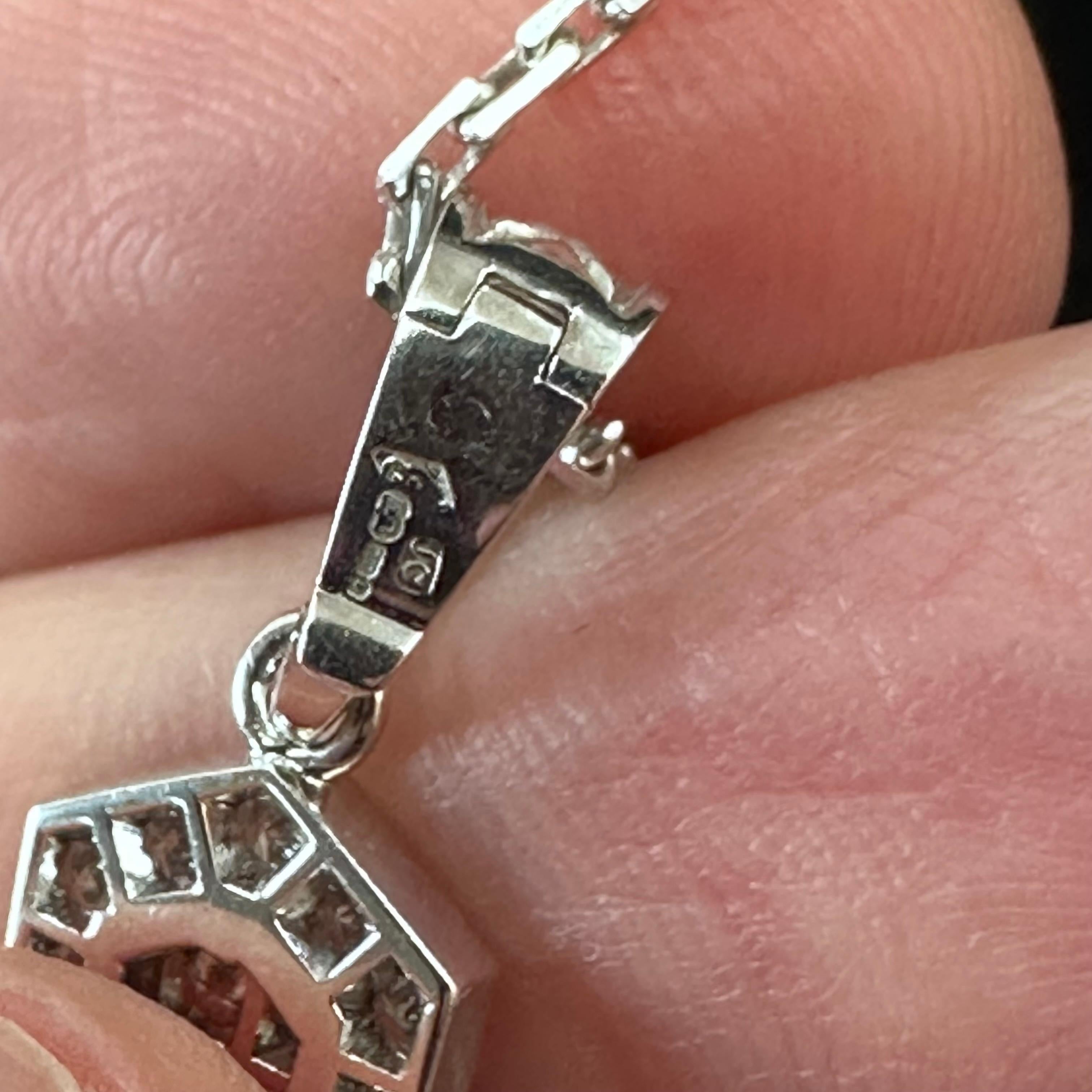 Cartier Paris Diamond Cross Pendant Neclklace  In Excellent Condition For Sale In Beverly Hills, CA