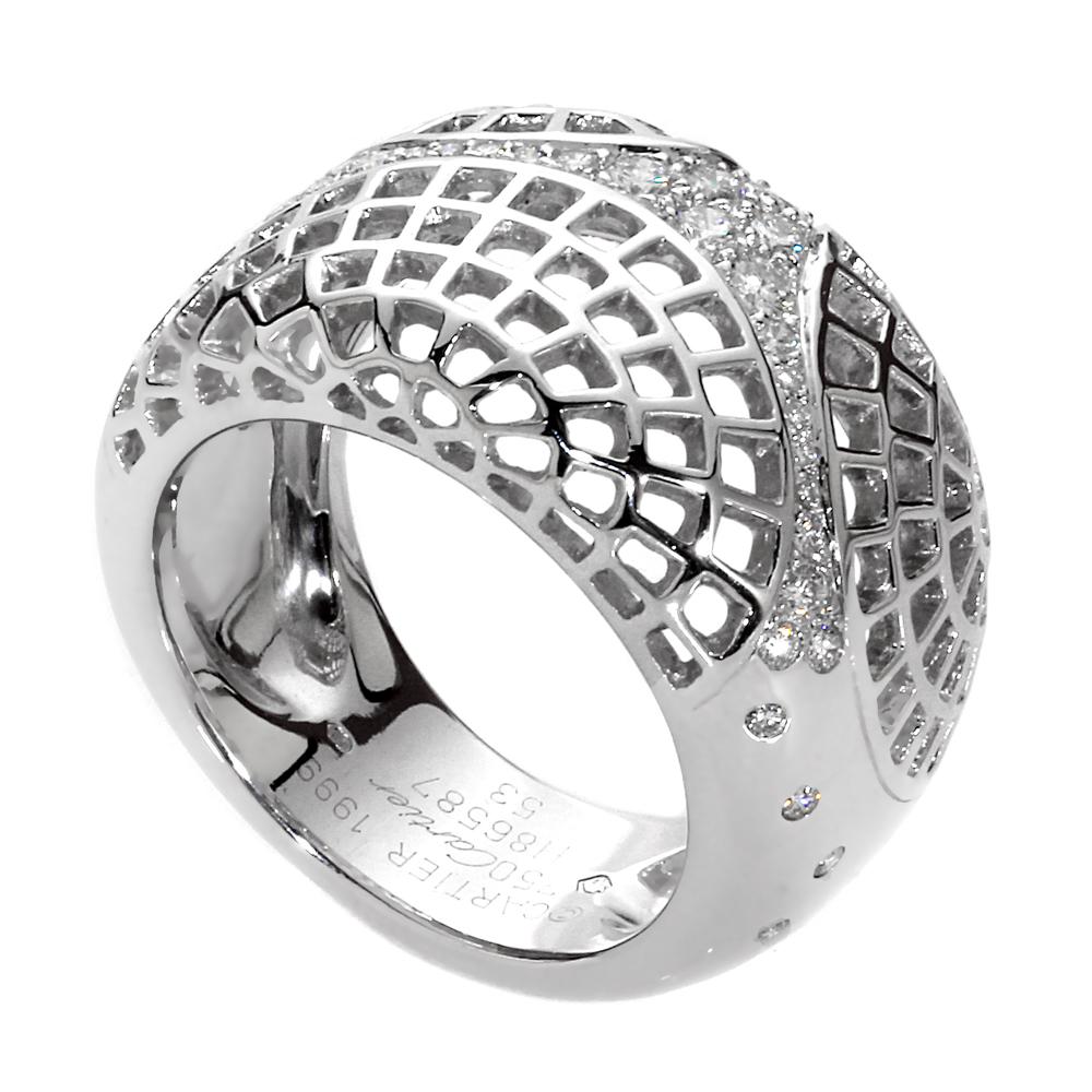 Taglio rotondo Anello d'oro con diamante Cartier Paris in vendita