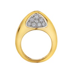 Cartier Paris, bague dôme vintage en or et diamants