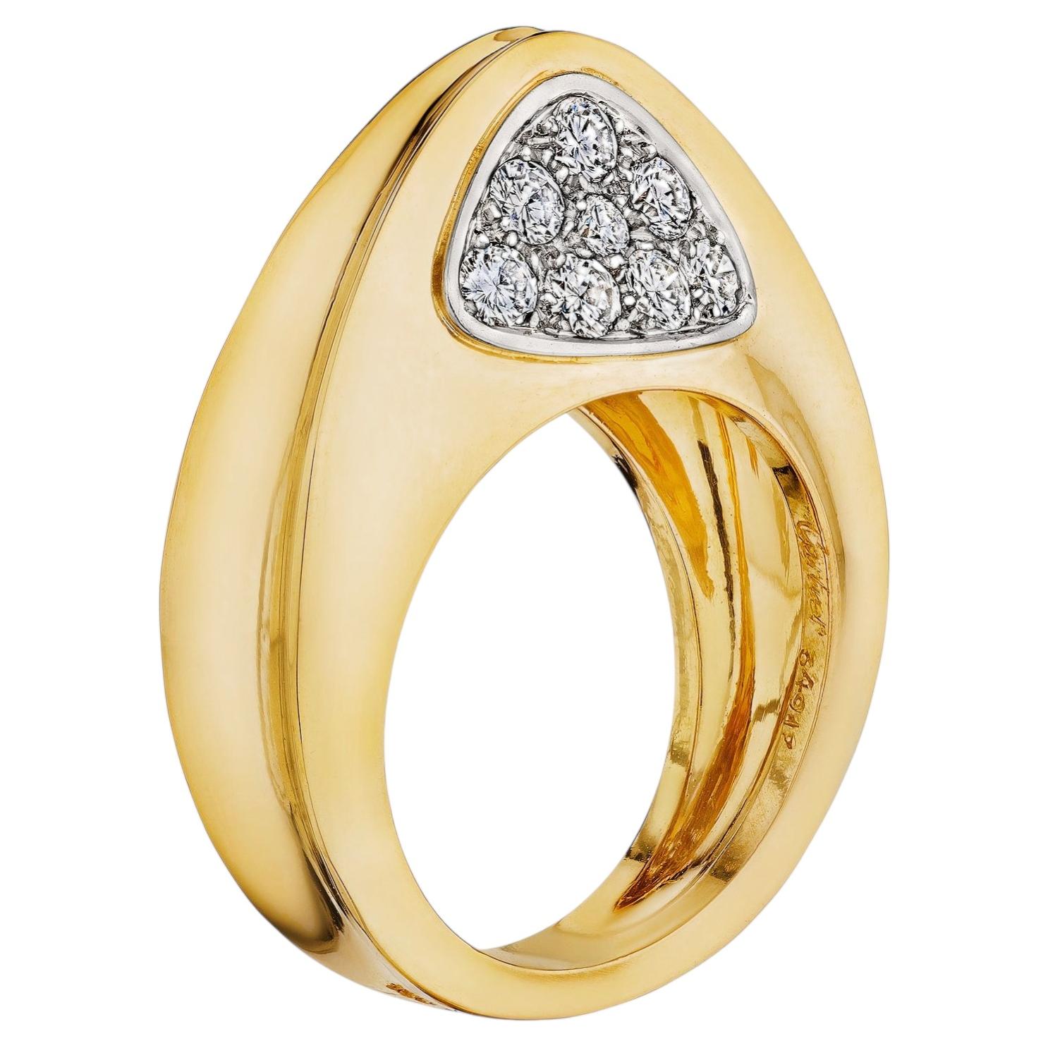 Cartier Paris Diamant Gold Vintage Dome Ring