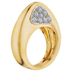 Cartier Paris, bague dôme vintage en or et diamants
