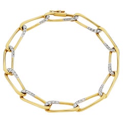Cartier Paris Diamond Gold Vintage Link Bracelet