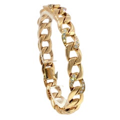 Cartier Paris Diamond Link Bracelet Georges L’Enfant 18K Yellow Gold 1970s