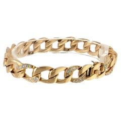 Cartier Paris Bracelet A Link avec diamants Georges L'Enfant Or Jaune 18K 1970