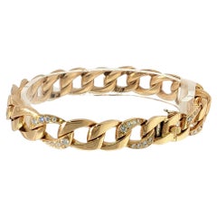 Cartier Paris Diamond Link Bracelet Georges L’Enfant 18K Yellow Gold 1970s