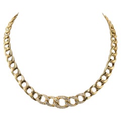 Collar de eslabones con diamantes Cartier París de Georges L'Enfant en oro amarillo de 18 quilates, 1970