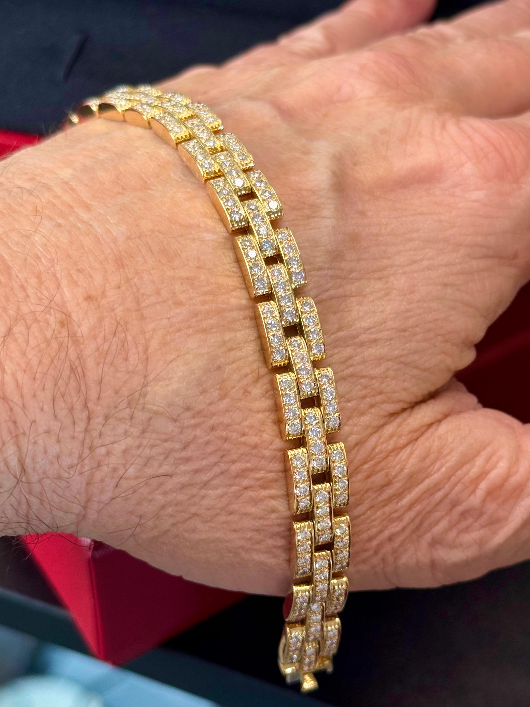 Bracelet panthère à diamants de Cartier Paris Bon état - En vente à Beverly Hills, CA