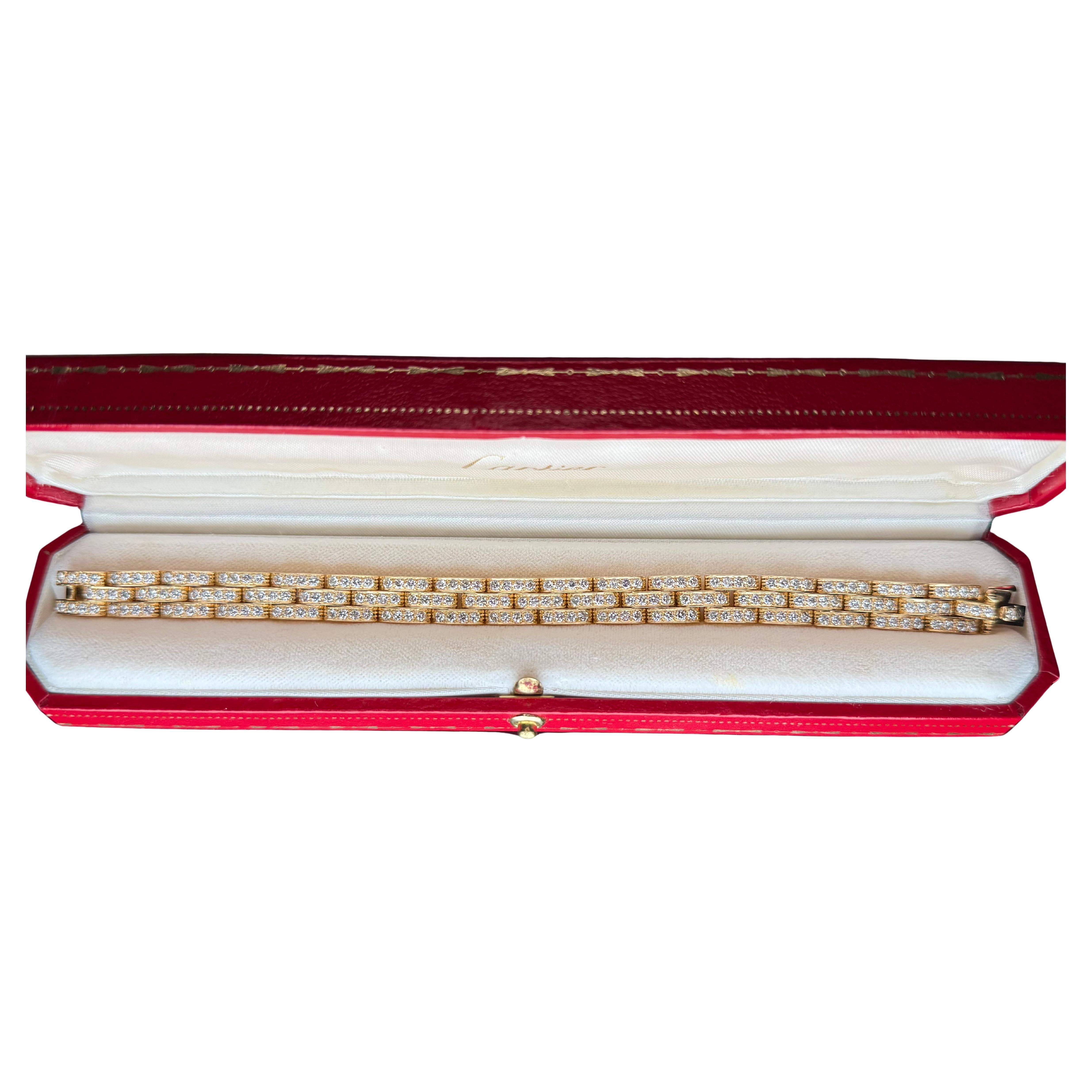 Bracelet en diamants Panthère Maillon de Cartier en or jaune 18 carats

Bracelet à maillons 