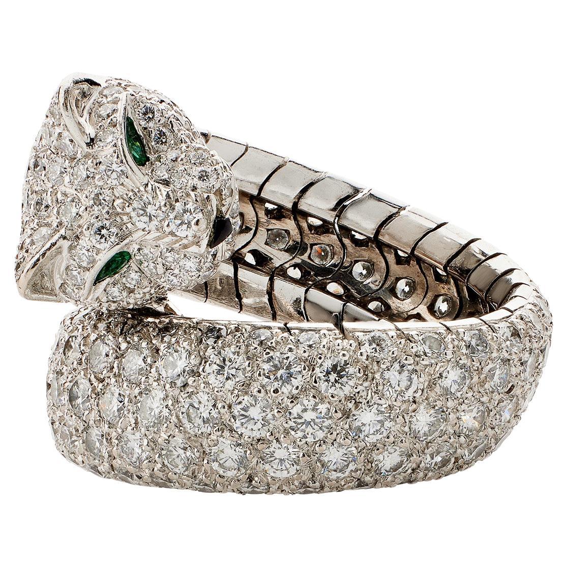 Cartier Paris Diamond "Panthère" Ring For Sale