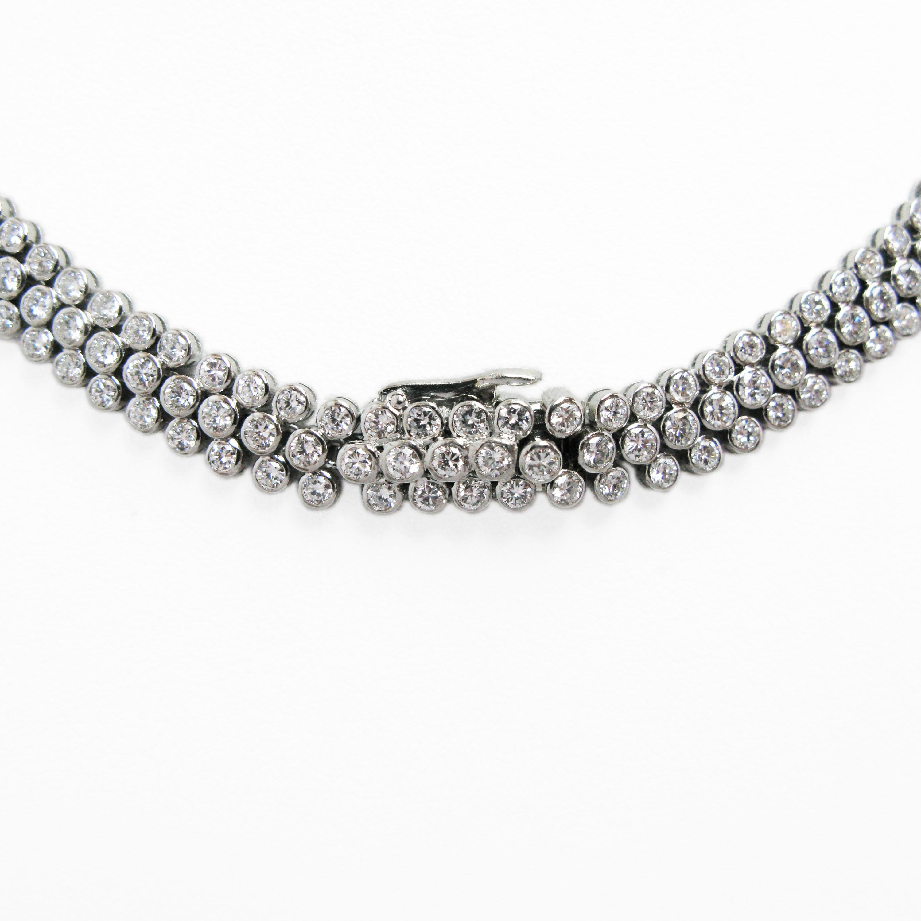 Cartier Paris Diamond Platinum Necklace In New Condition In New York, NY