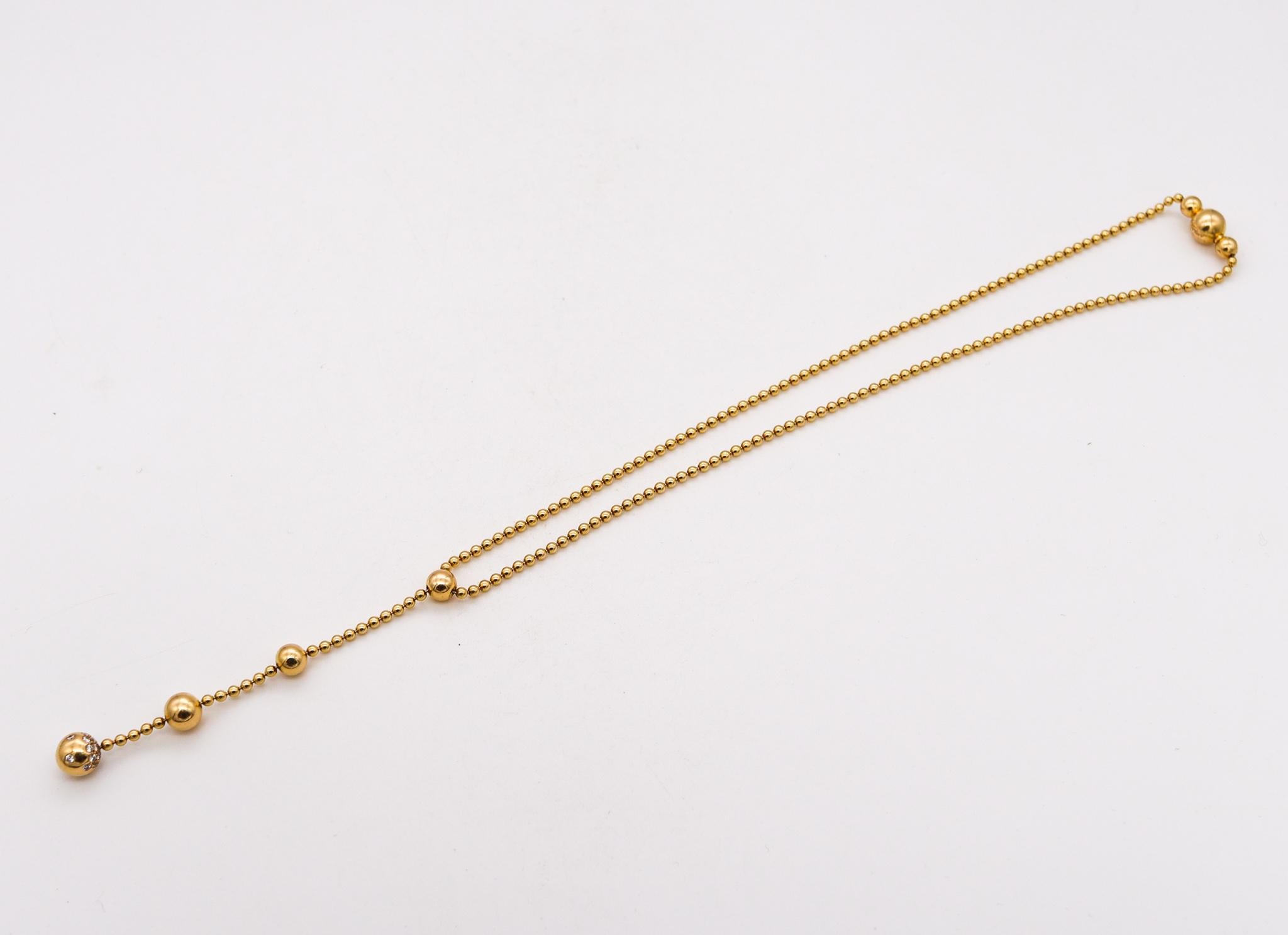 Women's Cartier Paris Draperie Decolette Necklace 18Kt Yellow Gold with 25 VVS Diamonds